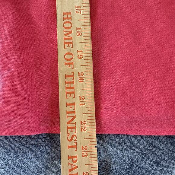 Talbots Irish Linen 3/4 Sleeve V-neck Side Zip Dark Pink Top Size 8 - Picture 13 of 14